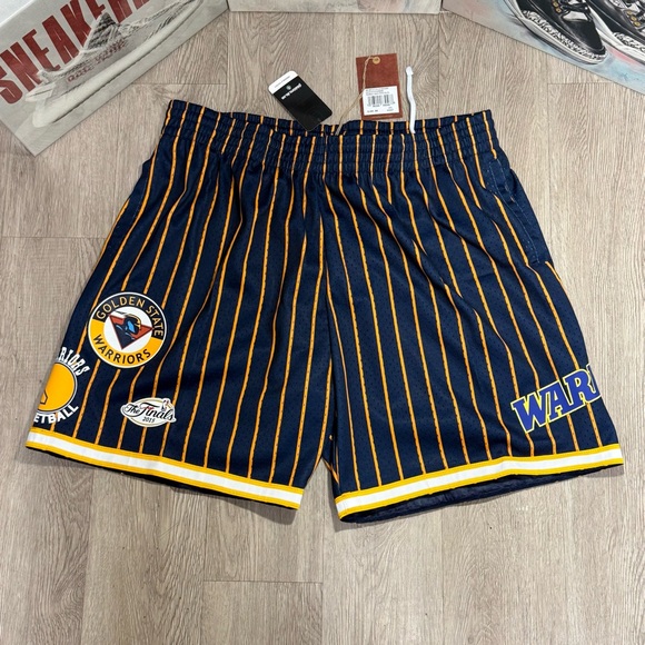 New Golden State Warriors Mitchell & Ness City Collection Mesh Shorts Mens L-3Xl - Picture 5 of 11